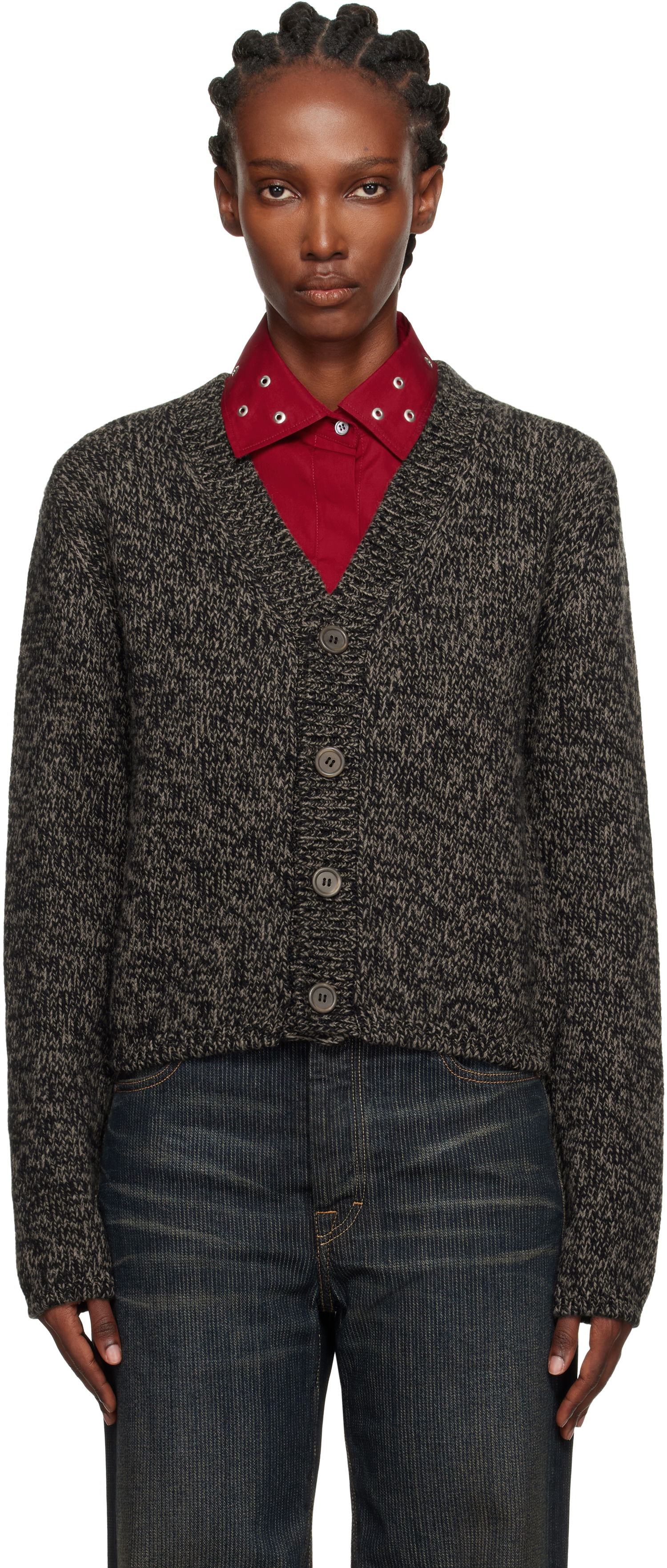 Villapaita OUR LEGACY Our Legacy Academy Knit Cardigan Harmaa | W4253AB, 0