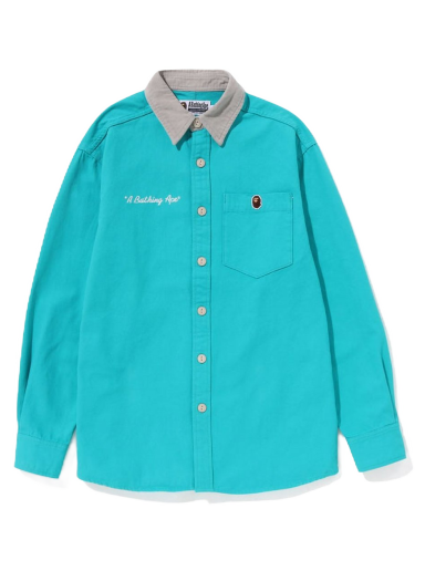 Paita BAPE A Bathing Ape Work Shirt Turkoosi | 1J30-231-002
