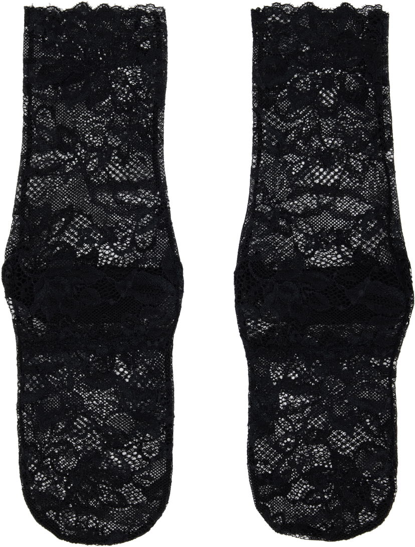 Sukat UNDERCOVER UNDERCOVER Floral Lace Socks Musta | UC1E1L04