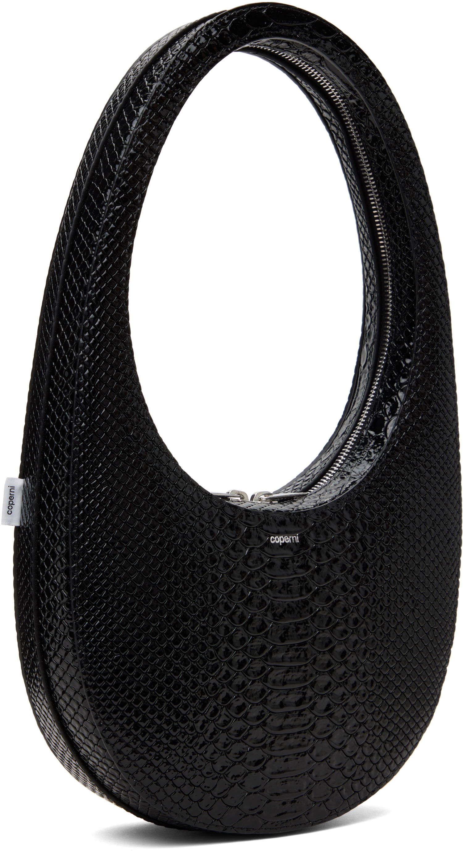 Käsilaukku Coperni Coperni Python Embossed Swipe Bag Musta | COPBA01F6047, 1