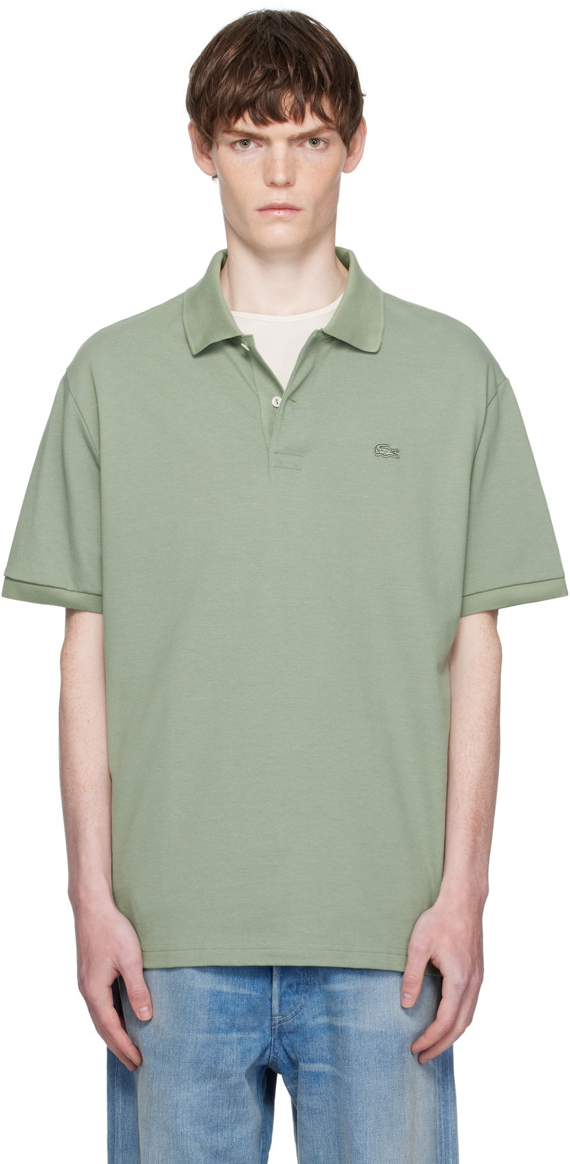 Poolopaita Lacoste Loose Fit Heavy Piqué Polo Vihreä | PH7757_S86