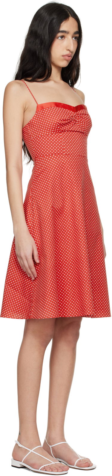Mekko GUIZIO Guizio Margaux Polka Dot Midi Dress Tummansininen | S25422W089, 4