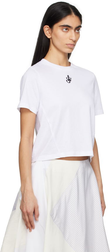 Crop top JW Anderson JW Anderson Anchor Logo Cropped T-Shirt Valkoinen | JT0259-PG1715, 1