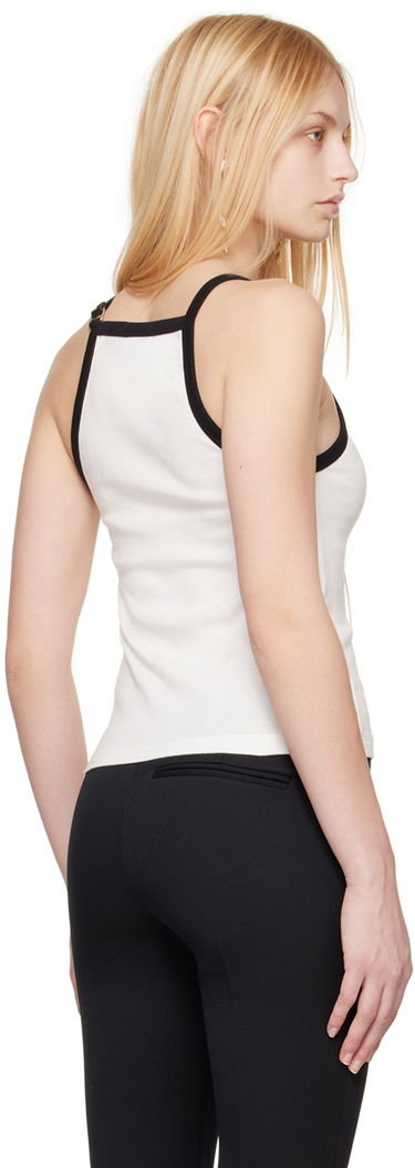 Tankkitoppi Courrèges Buckle Detail Tank Top Valkoinen | 124JDE067JS0070, 2