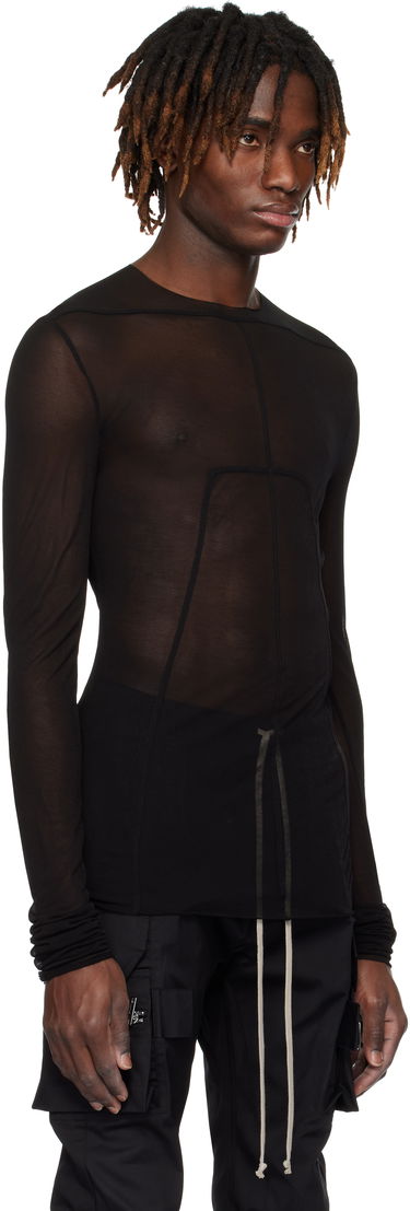T-paita Rick Owens Rick Owens Hollywood Edfu Mesh T-Shirt Musta | RU01E5271 JCR, 1