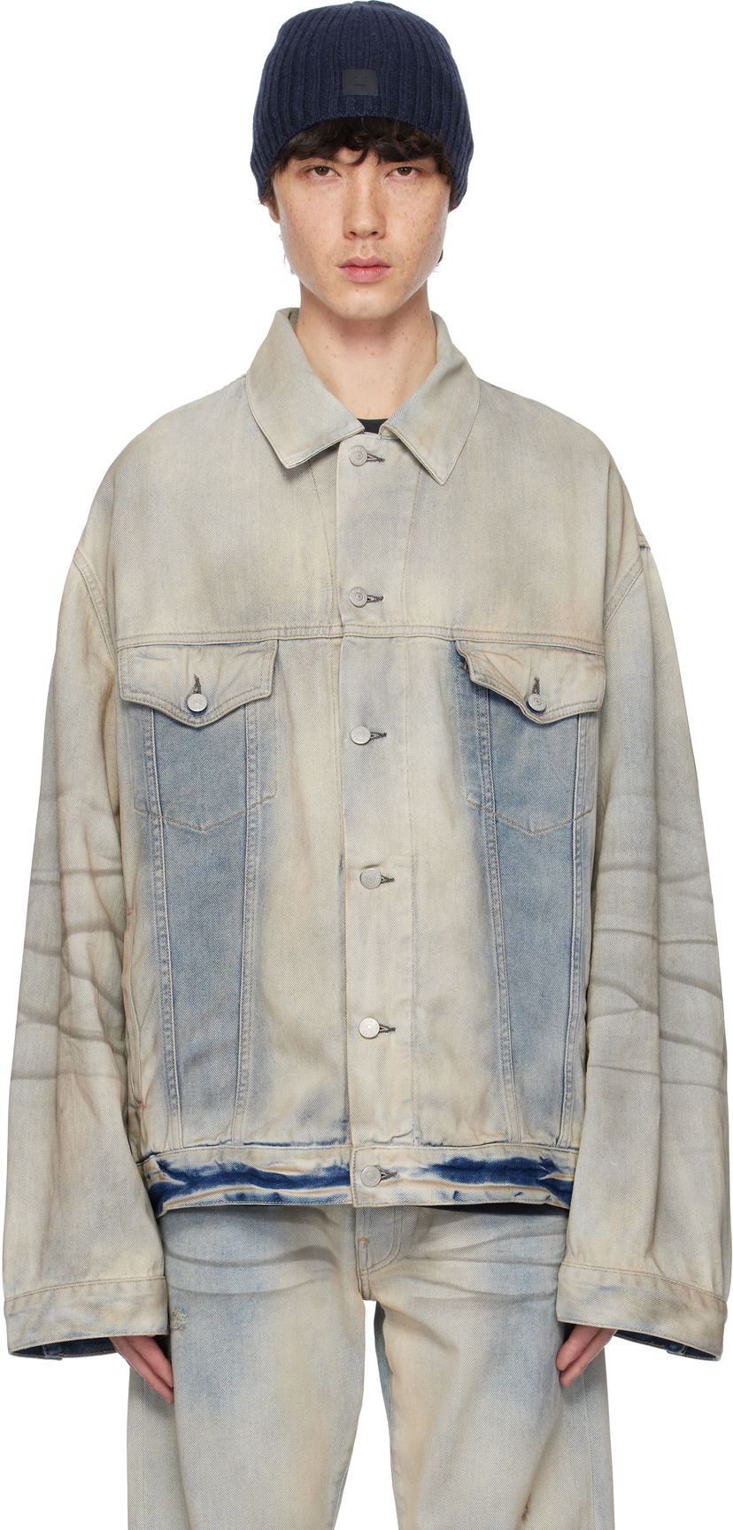Takki Acne Studios Acne Studios Oversized Denim Jacket Sininen | C90191-