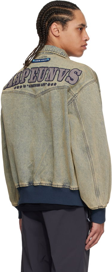 Takki AAPE by A Bathing Ape AAPE by A Bathing Ape 'AAPE' Main Lightweight Denim Bomber Jacket Sininen | AAPLJM7706XANBLL, 2