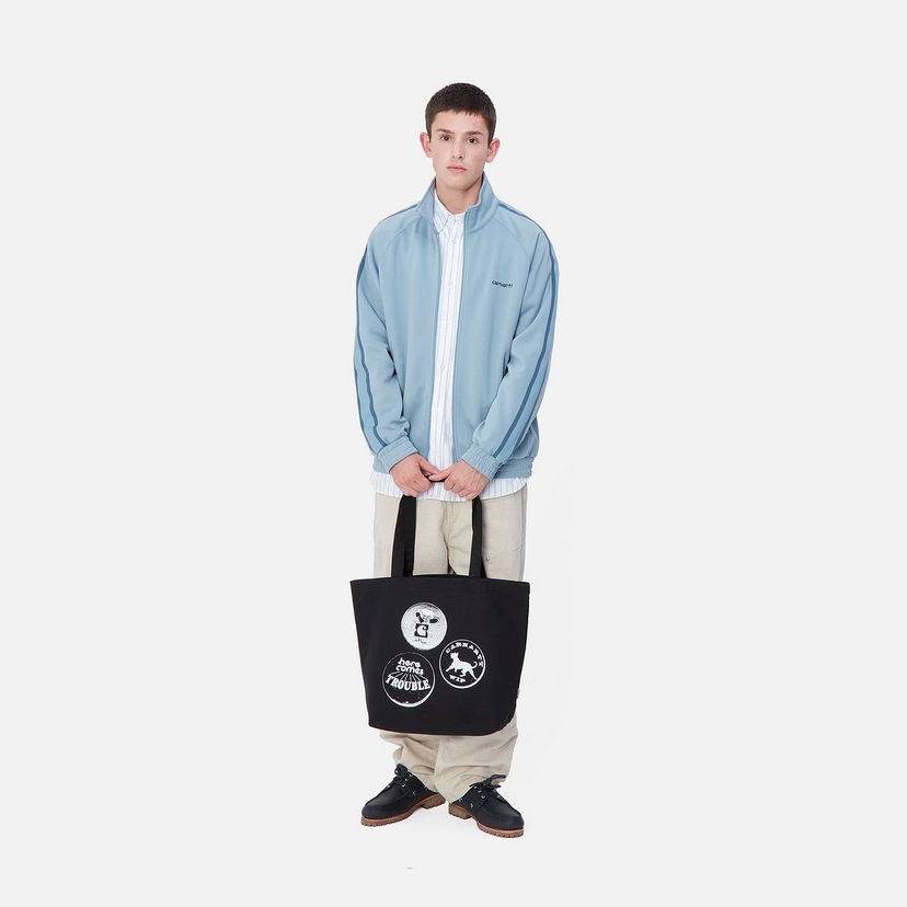 Kangaskassi Carhartt WIP Black Canvas Tote Bag with Graphic Pins Print Musta | I033975_5