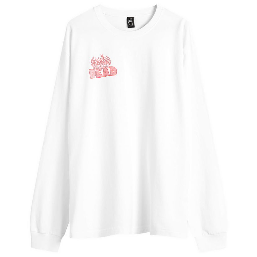 T-paita Brain Dead Brain Dead Judgement Long Sleeve T-Shirt, Size Large Valkoinen | BDP25T010044-WHT