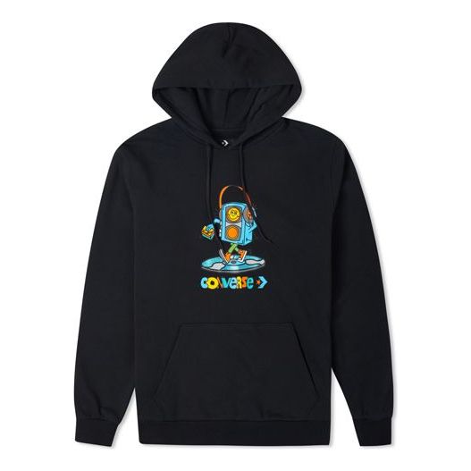 Huppari Converse Converse Cartoon Logo Hoodie Musta | 10022917-A01