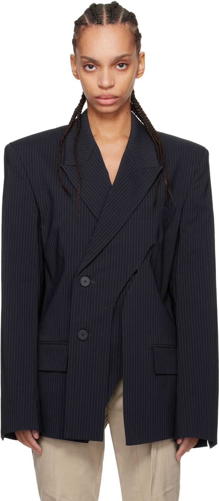 Takit Ottolinger Ottolinger Oversize Split Blazer Musta | 12360072301
