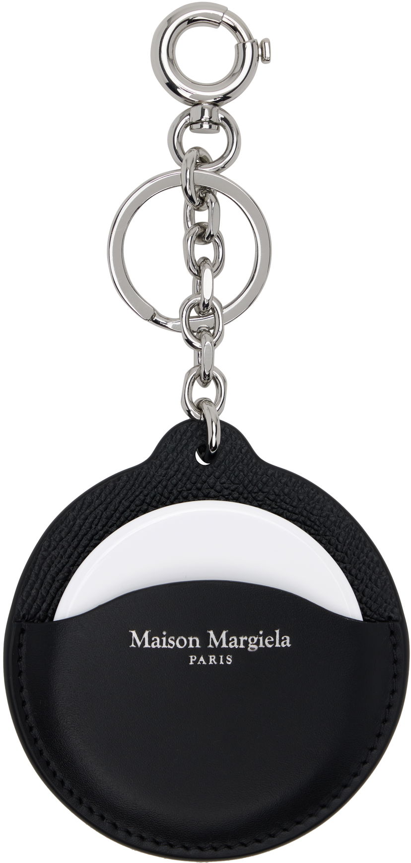 Avaimenperät Maison Margiela Maison Margiela Logo Leather Keychain Musta | SA2UA0011 P4745