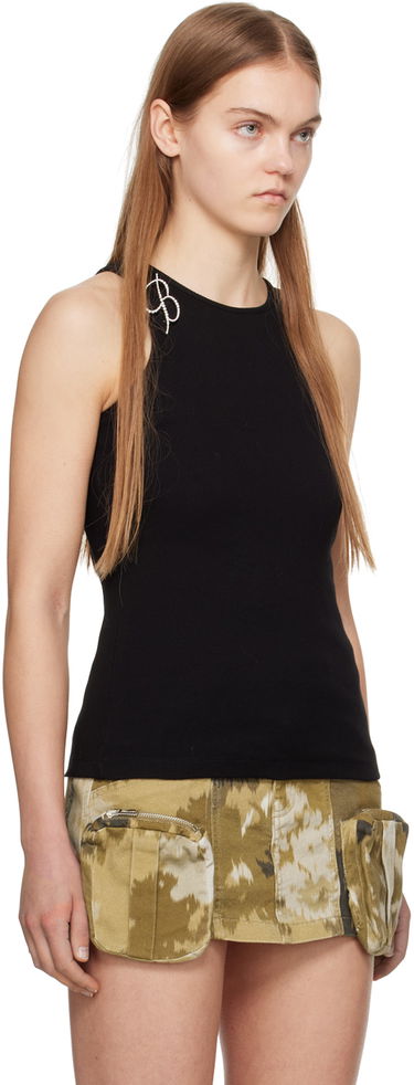 Tankkitoppi Blumarine Crystal Embellished Tank Top Valkoinen | P422T059A, 4