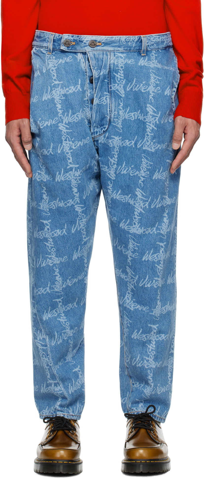 Jeans Vivienne Westwood Vivienne Westwood Drunken Print Jeans Sininen | 3902000X-W014I-