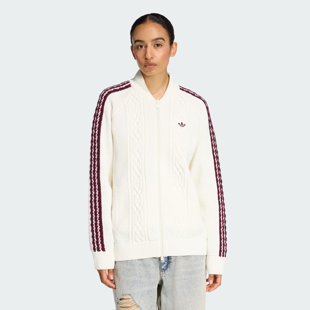 Villapaita adidas Performance Adidas Originals Archive Cutline Knit Track Top Valkoinen | KS7804, 0