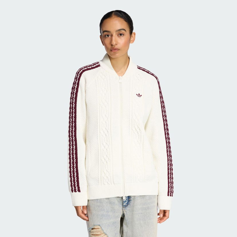 Villapaita adidas Performance Adidas Originals Archive Cutline Knit Track Top Valkoinen | KS7804