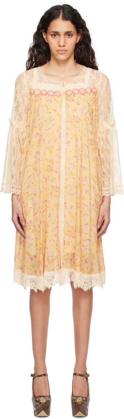 Mekko Anna Sui Lace Midi Dress Oranssi | 324C31