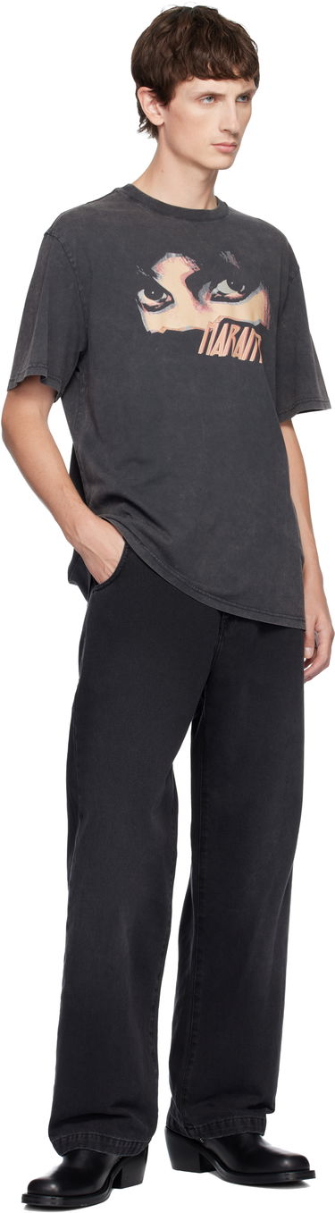 T-paita ISABEL MARANT Hugo Graphic Print Crewneck T-shirt Musta | 25ATS0149HA-C3N05H, 3