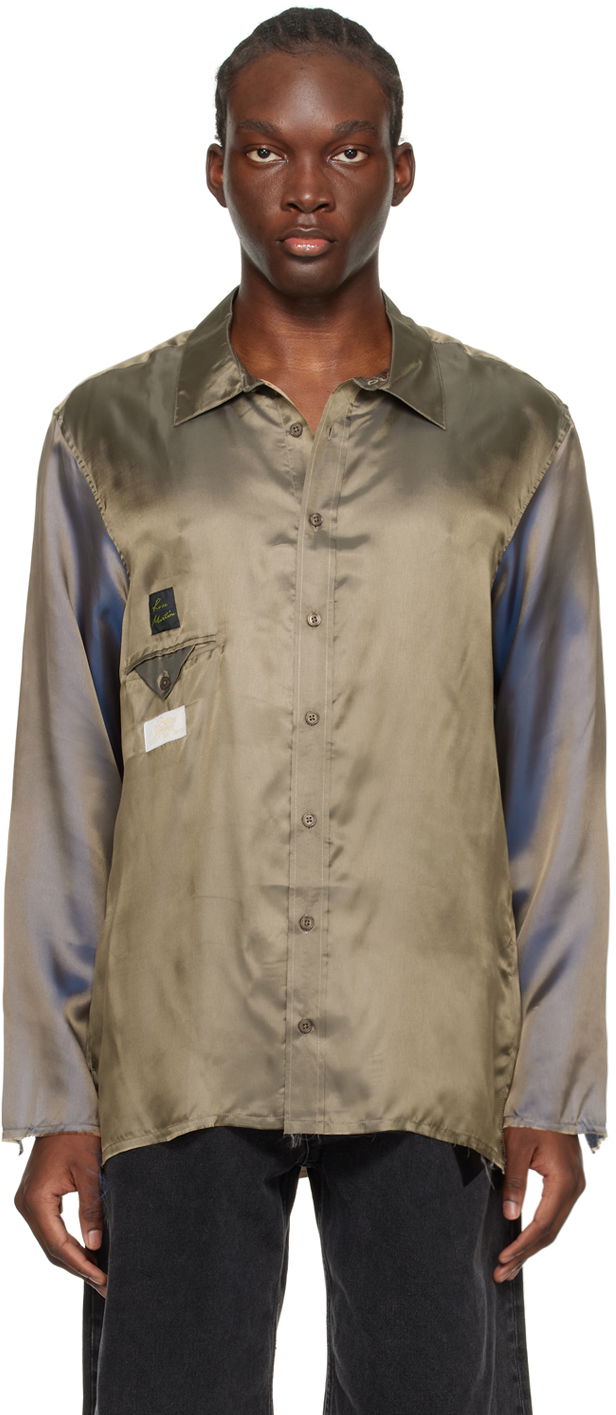 Paita Martine Rose Lining Shirt Beige | MRSS24-433