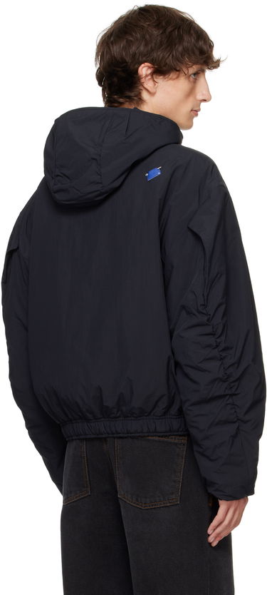 Puffer takki ADER ERROR Hooded Asymmetrical Zip Jacket Musta | BN01FWJK1302BK, 2