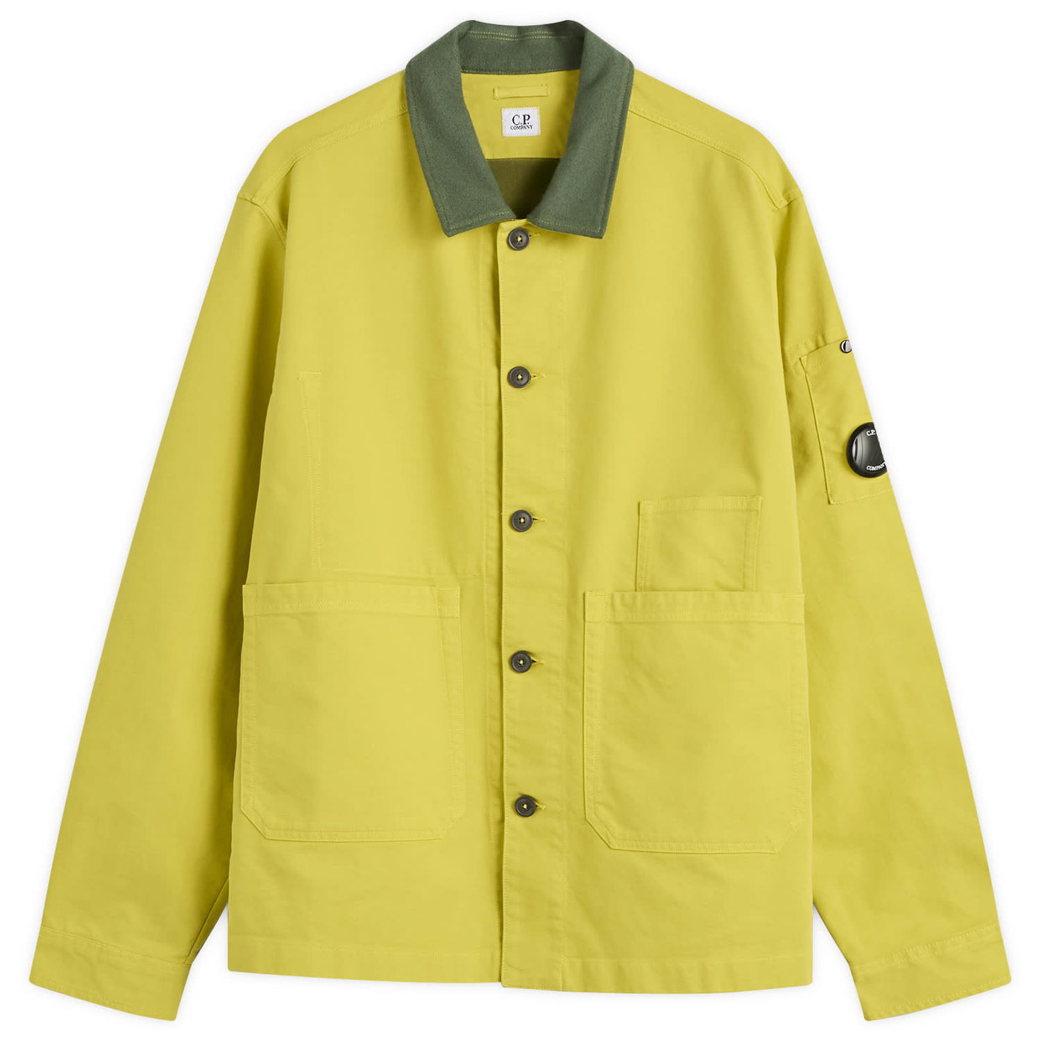 Takki C.P. Company Lens Overshirt Keltainen | 19CMOS286A-110471G-210, 1