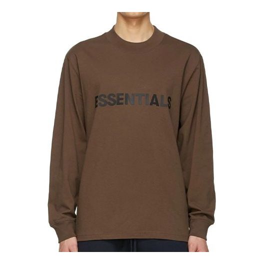 Huppari Fear of God Fear of God Essentials Long Sleeve T-Shirt Ruskea | FOG-FW20-165