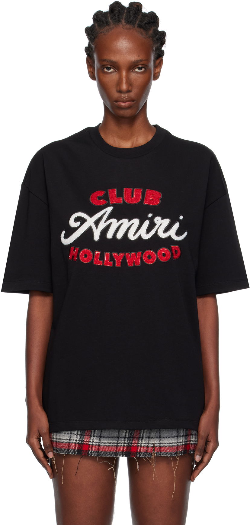 T-paita AMIRI Amiri Club Oversized T-Shirt Musta | AMJYTE1243