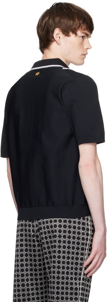 Poolopaita AMIRI AMIRI Script Stripe Knit Polo Musta | AMKNIR1025, 2