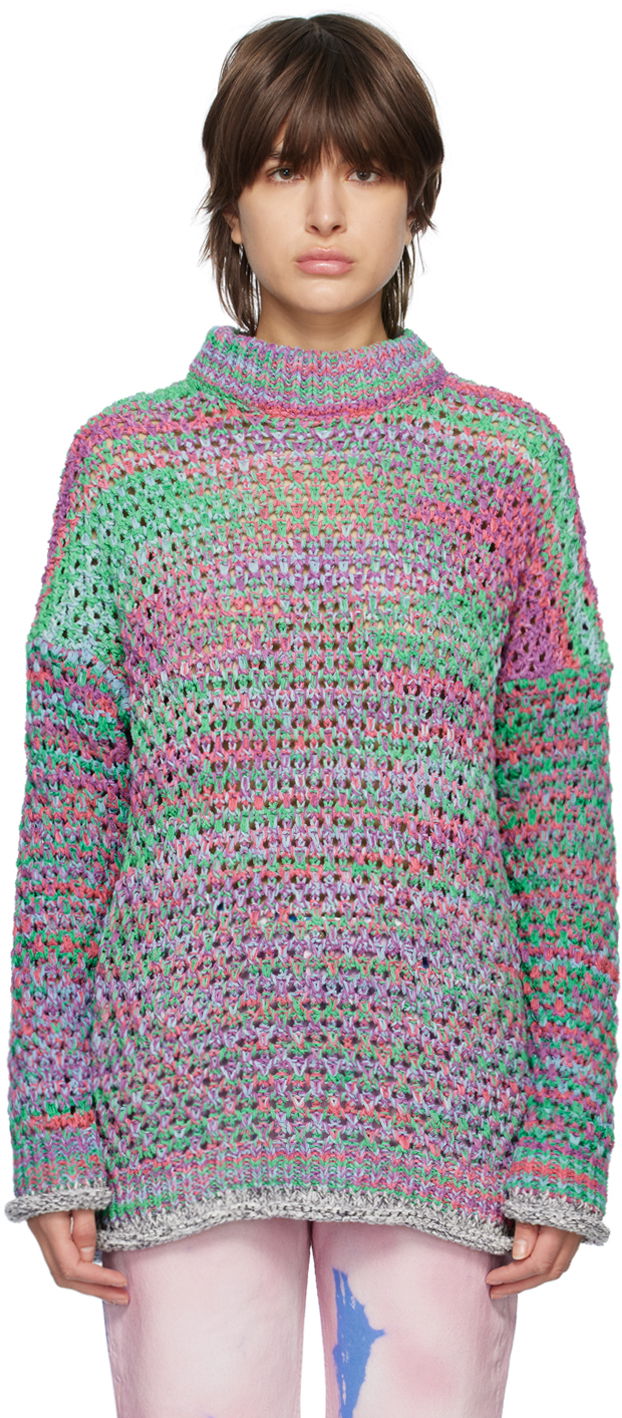 Villapaita The Attico The Attico Open Knit Crewneck Sweater Monivärinen | 232WCK79 KC062