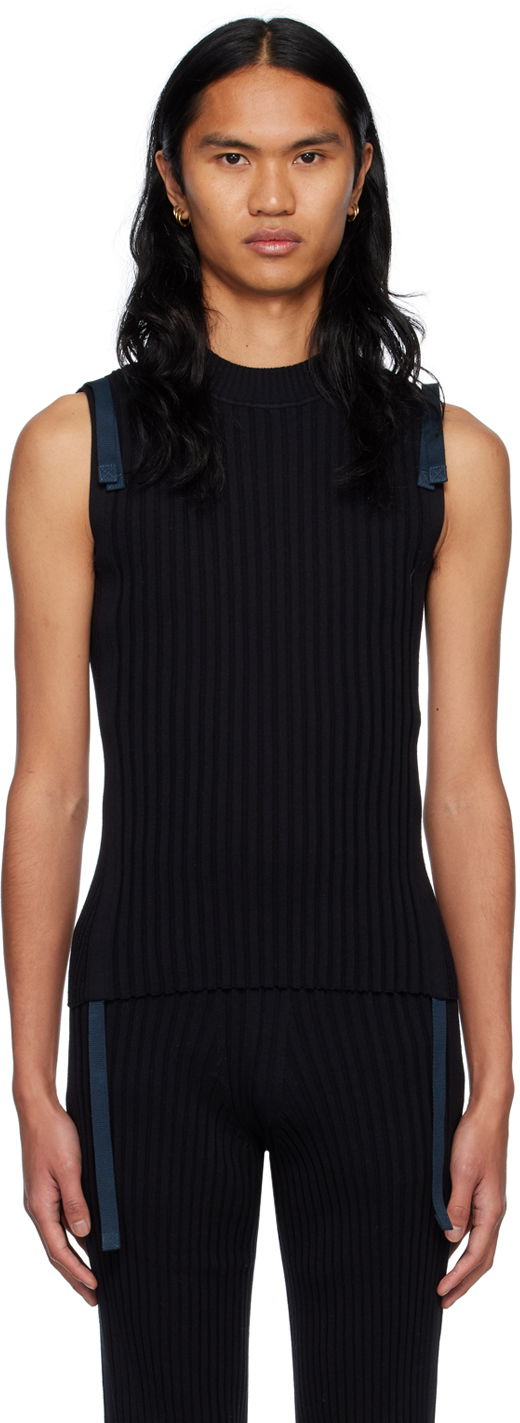 Tankkitoppi Dion Lee Gathered Utility Tank Top Musta | C7140R23