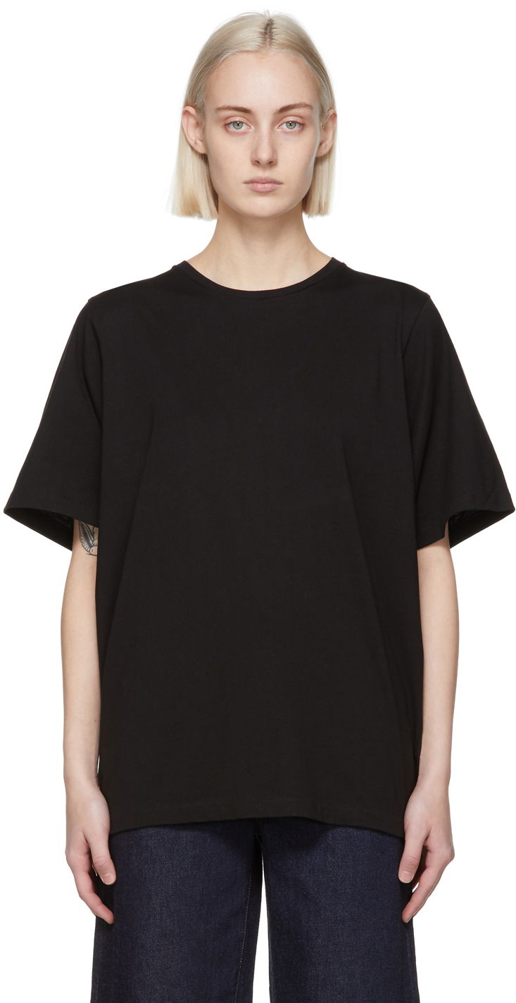 T-paita TOTEME TOTEME Oversized T-Shirt Musta | 211-472-770