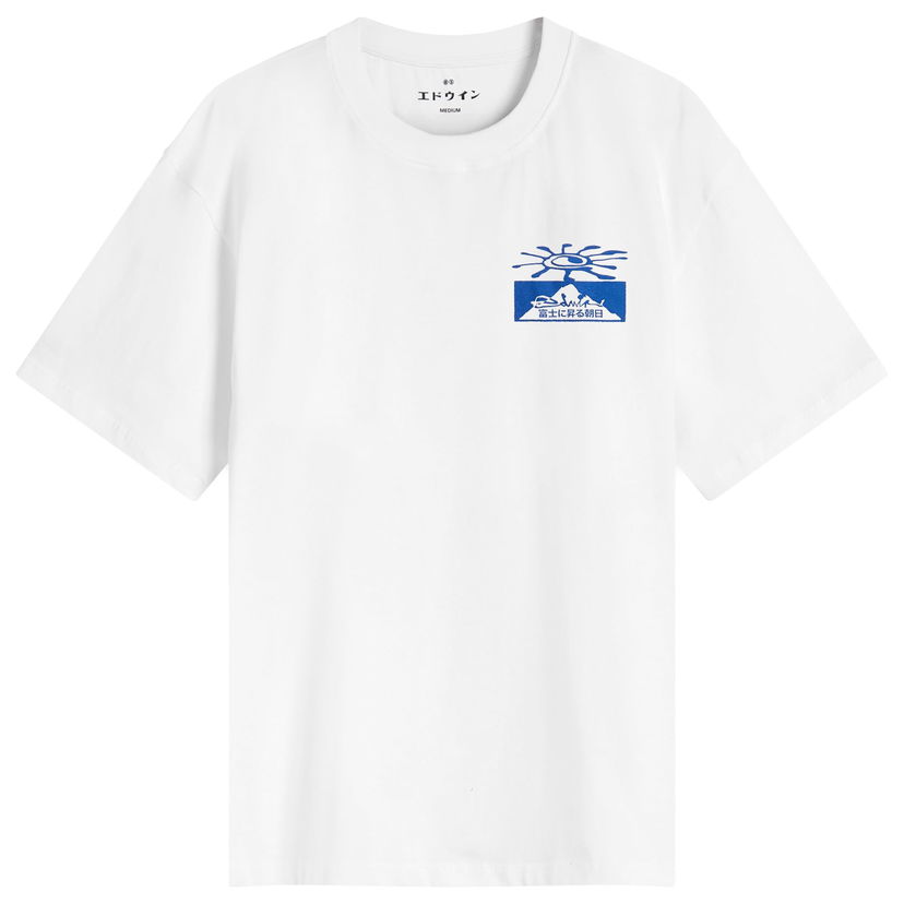 T-paita EDWIN Mount Fuji Dusk Graphic Tee Valkoinen | I036400-0267