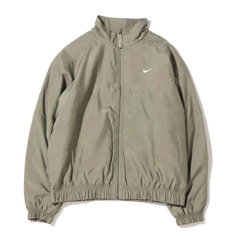 Bomber-takki Nike Solo Swoosh Satin Bomber Jacket (Asia Sizing) Light Army Harmaa | DN1267-320