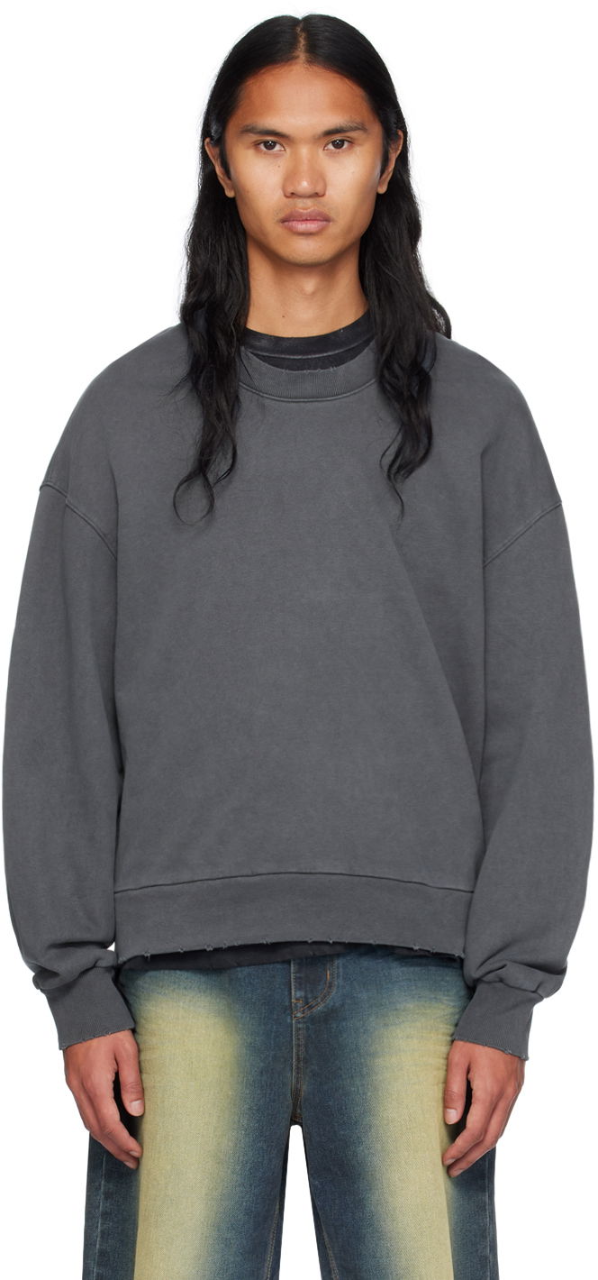 Villapaita We11done We11done Wide Neck Sweatshirt Harmaa | WD-TH2-24-801-U-CH