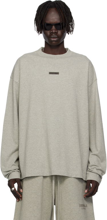 T-paita Fear of God ESSENTIALS Classic Fit Long Sleeve Tee Harmaa | 125SP254205F, 0