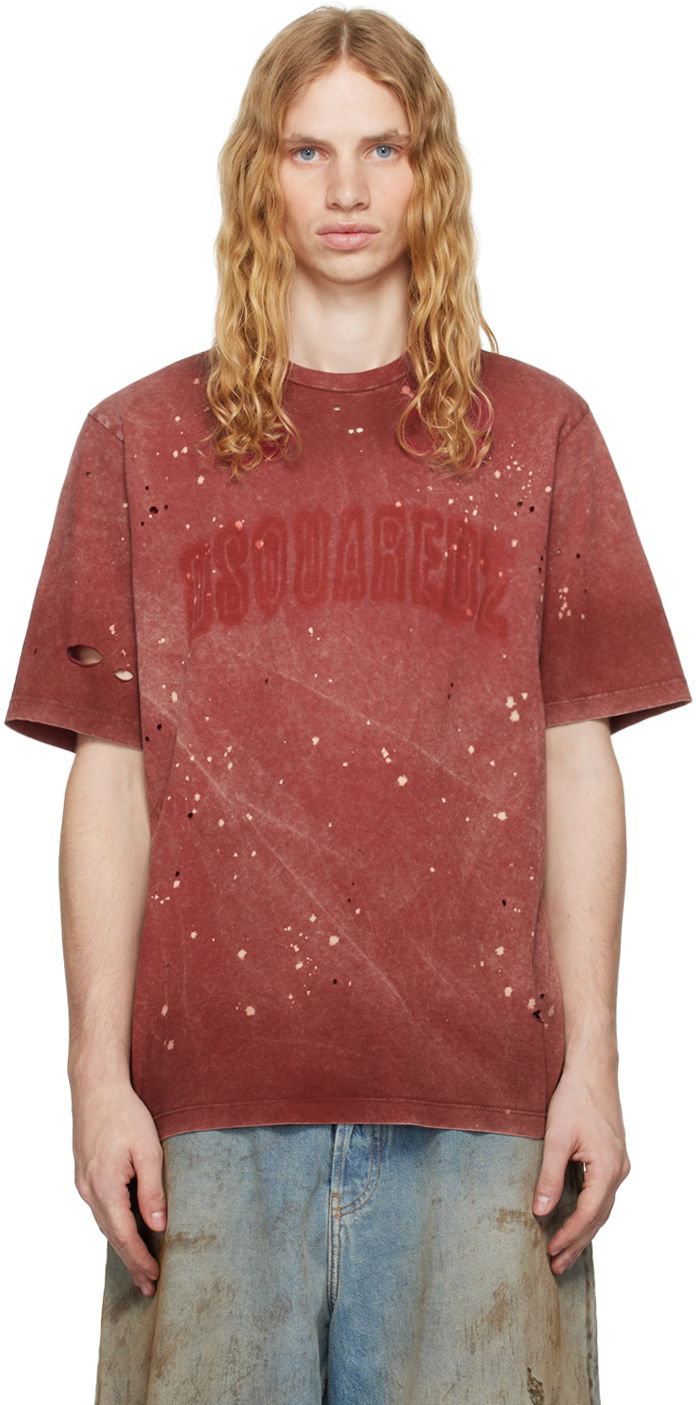 T-paita DSQUARED2 Loose-Fit T-shirt Punainen | S74GD1303_S21600