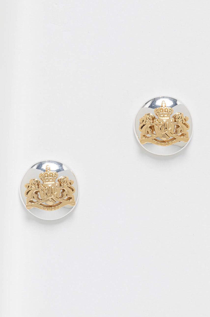 Korvakorut Polo by Ralph Lauren Two-Tone Crest Stud Earrings Metallinen | 60492046.EZ6, 0