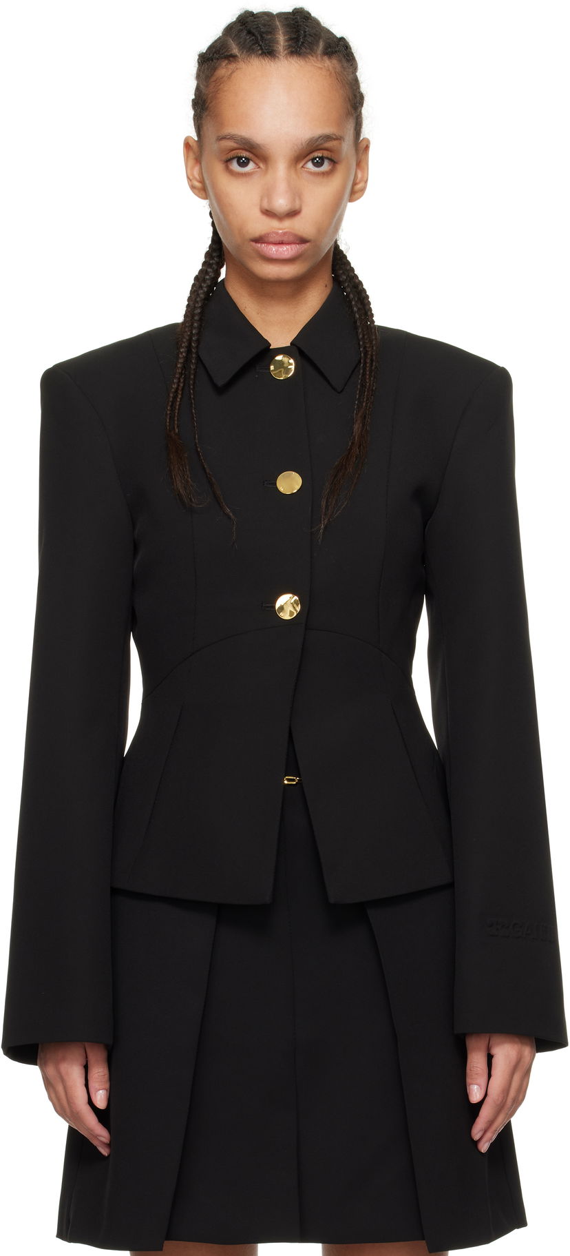 Takki GANNI GANNI Light Twill Suiting Blazer Musta | W0057