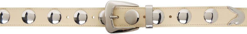 Vyöt Khaite KHAITE Benny Studs Belt Beige | 10014-798