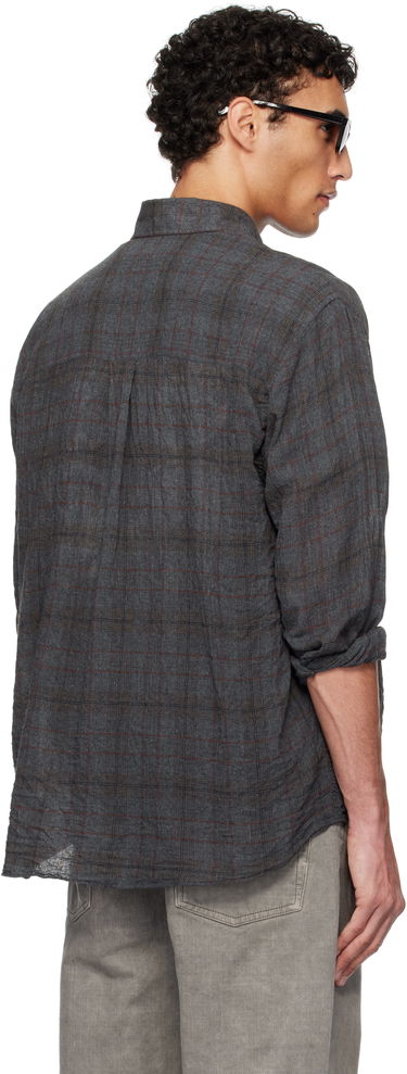 Paita OUR LEGACY Our Legacy Above Check Linen Shirt Harmaa | M2252ASB, 2