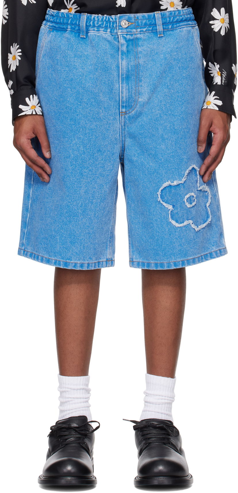 Shortsit Marni Marni Patch Denim Shorts Sininen | PUJU0070Q2 USCX34