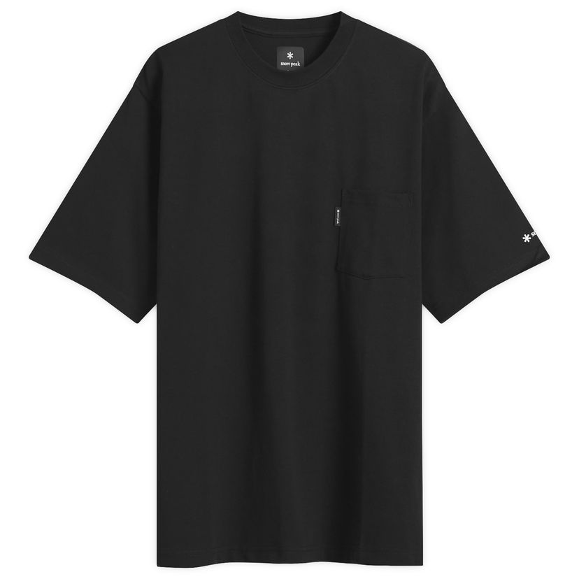 T-paita Snow Peak Pocket T-Shirt, Size Small, Snow Peak Musta | NSD-TS-25AU001-BLK