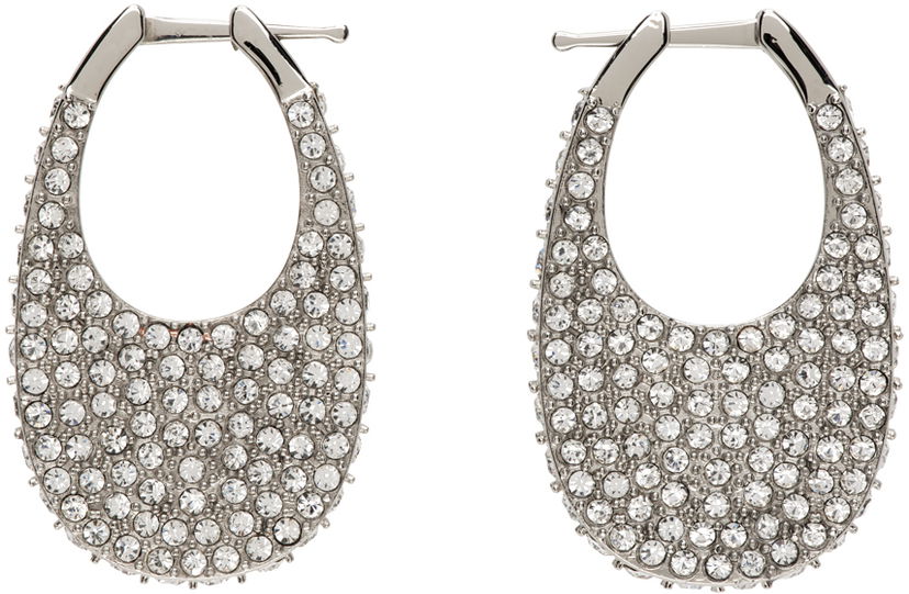 Korvakorut Coperni Coperni Medium Swipe Crystal Earrings Metallinen | COPBI01BIS726