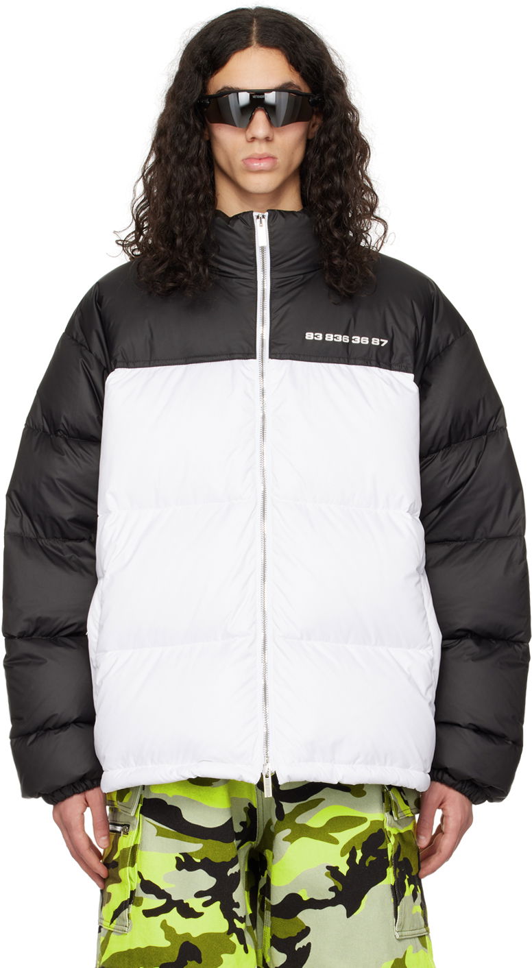 Puffer takki VETEMENTS Colorblock Down Jacket Valkoinen | VL14JA280W
