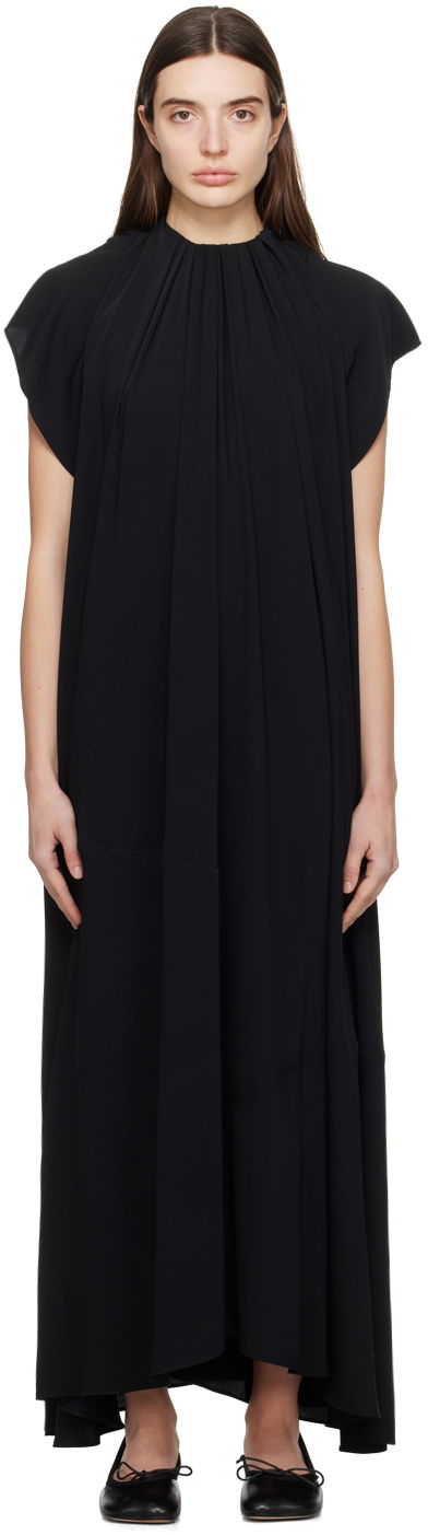 Mekko Maison Margiela MM6 Asymmetric Maxi Dress Musta | S52DG0007 S43455