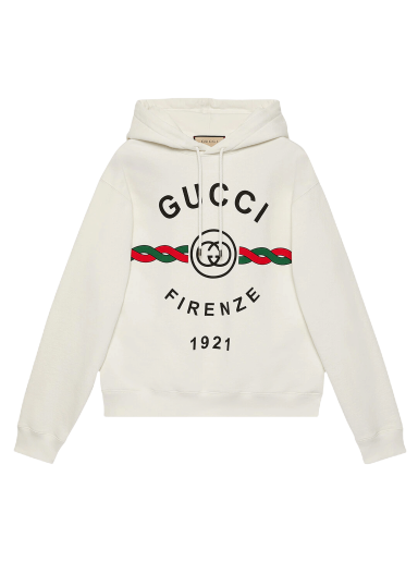 Huppari Gucci Firenze 1921 Hooded Sweatshirt Valkoinen | 646953 XJD7O 9095