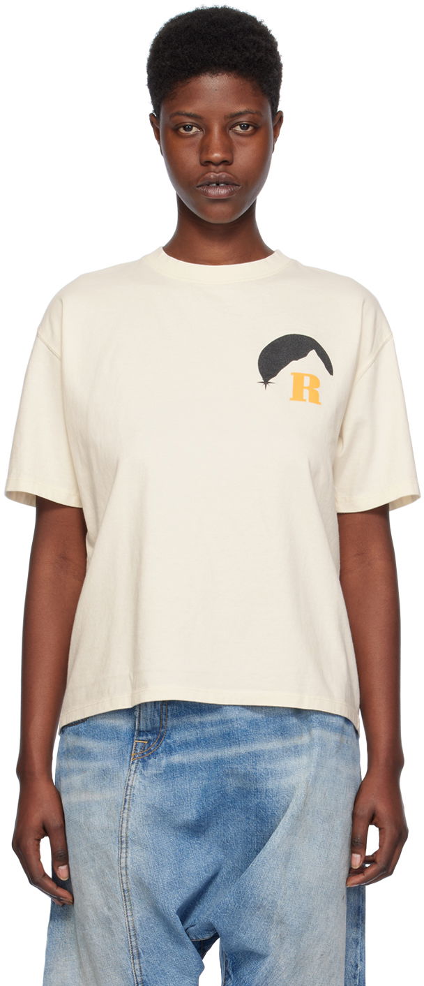 T-paita Rhude Moonlight T-Shirt "Off-White" Valkoinen | RHPS24TT02012611