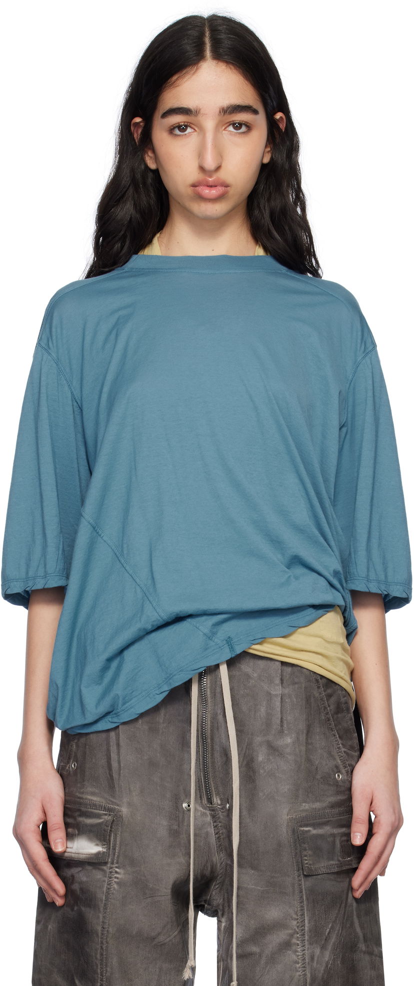 T-paita Rick Owens Rick Owens DRKSHDW Hollywood Walrus T-Shirt Sininen | DS01E3201 BH