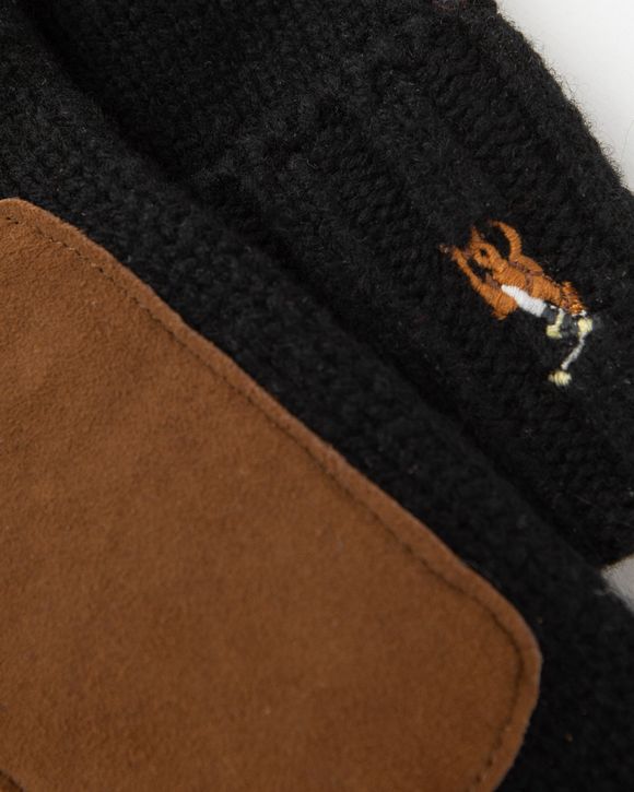 Käsineet Polo by Ralph Lauren Knitted Gloves with Touchscreen Tips and Palm Patch Musta | 449959338001, 1