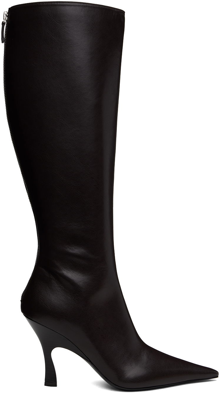 Vaatteet Stella McCartney Stella McCartney Elsa Knee-High Heeled Boots Musta | 810457AP0250
